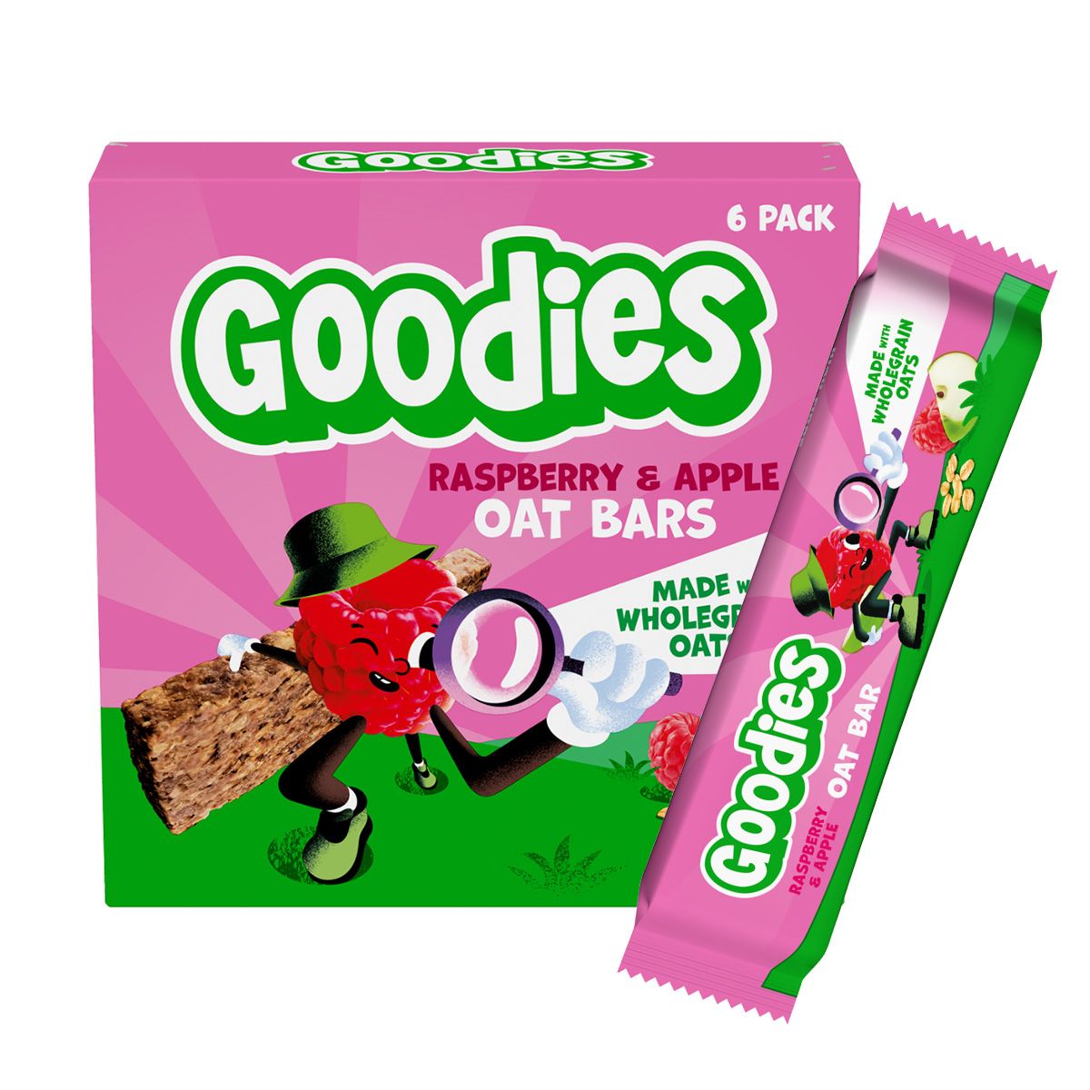 Goodies Ovesné tyčinky Malina a jablko 6x23 g