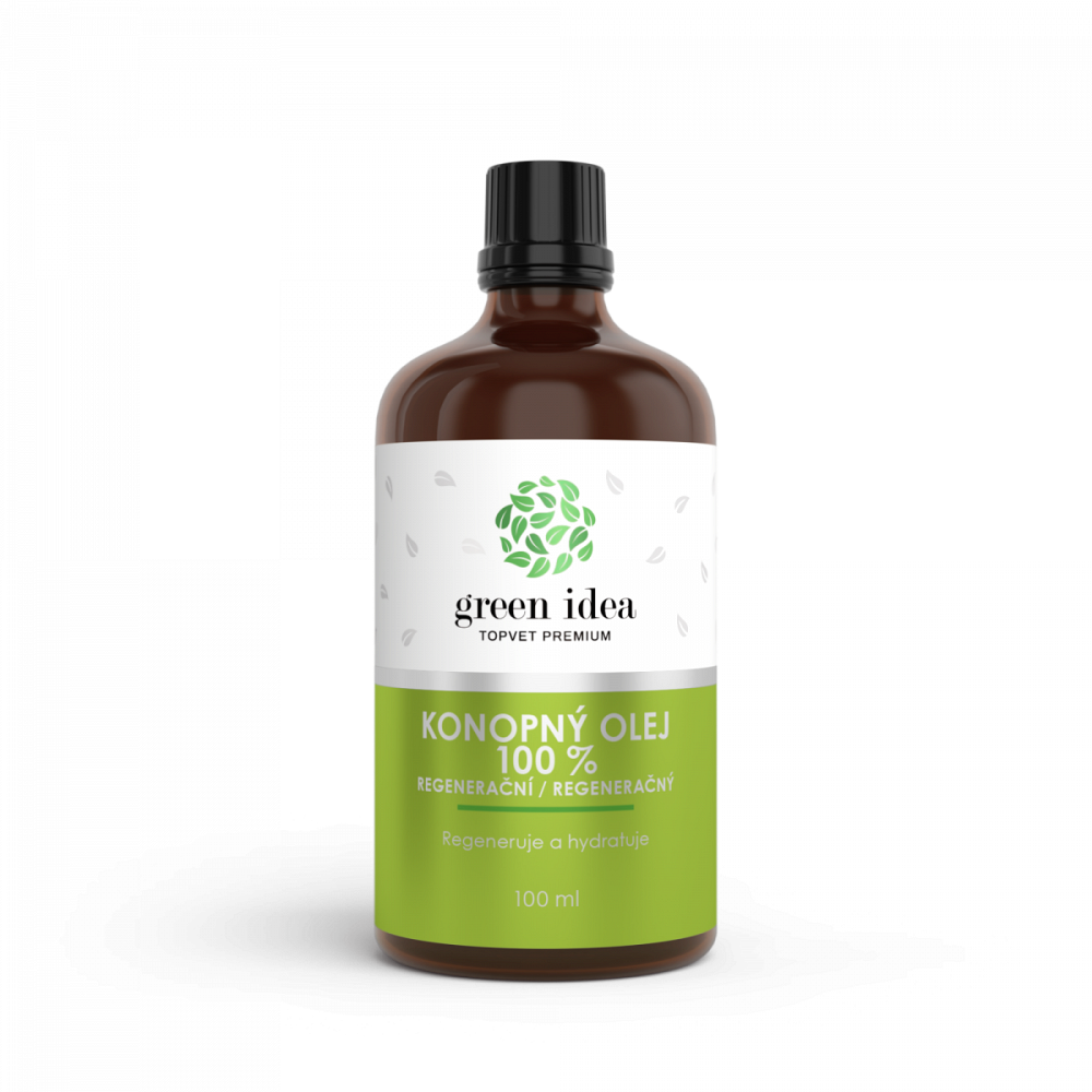 GREEN IDEA Regenerační konopný olej 100% 100 ml