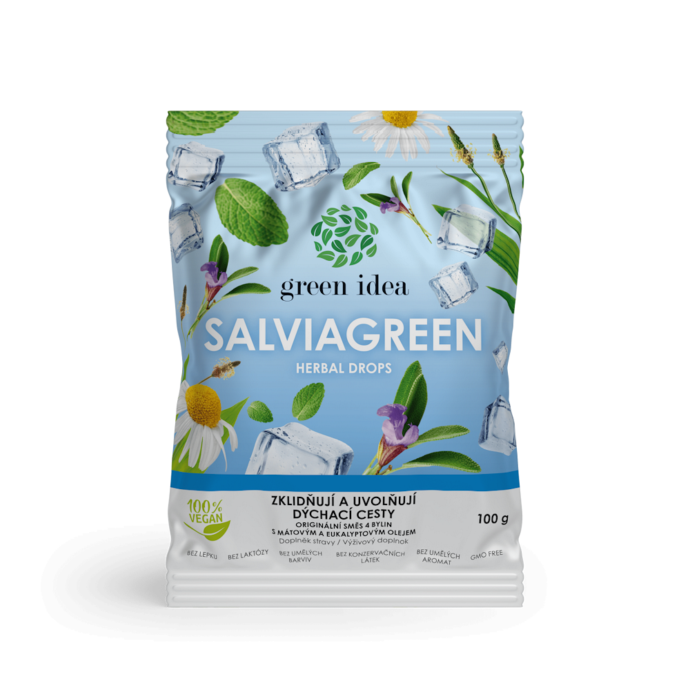 GREEN IDEA Salviagreen Bylinné bonbóny 100 g