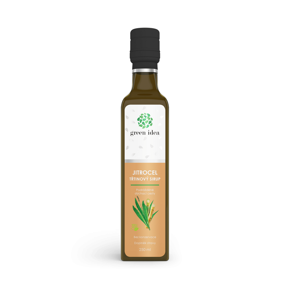 GREEN IDEA Sirup jitrocel třtinový 250 ml