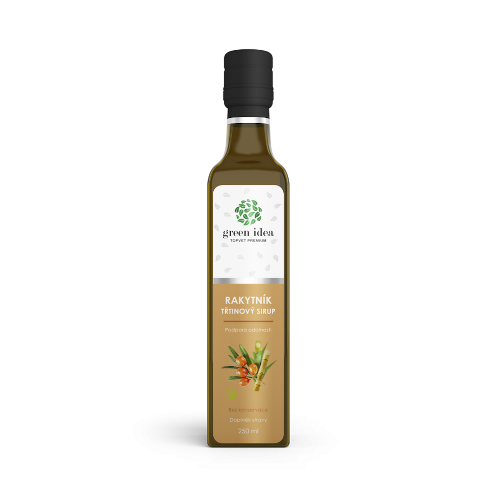 GREEN IDEA Sirup rakytníkový třtinový 250 ml