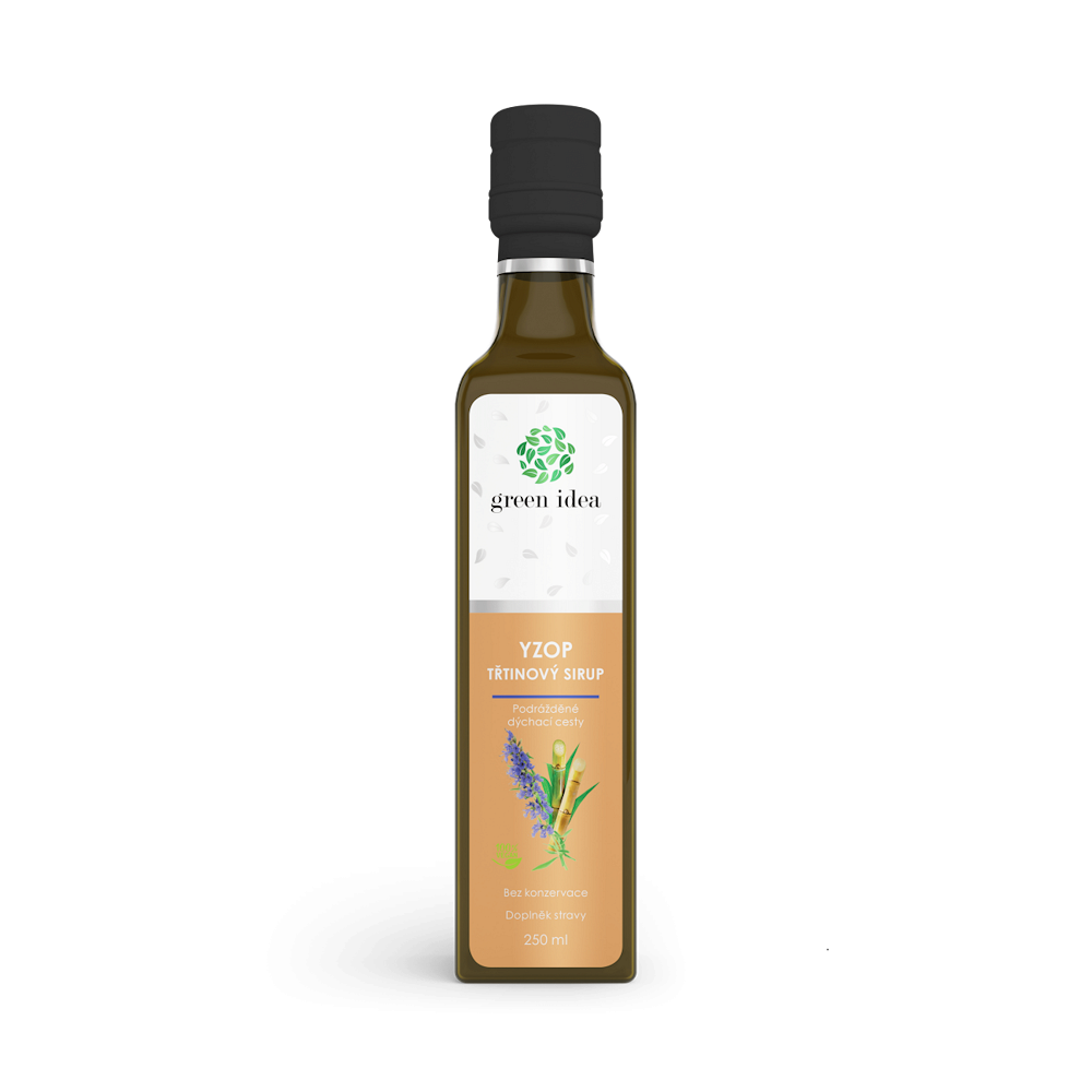 GREEN IDEA Sirup yzopový třtinový 250 ml