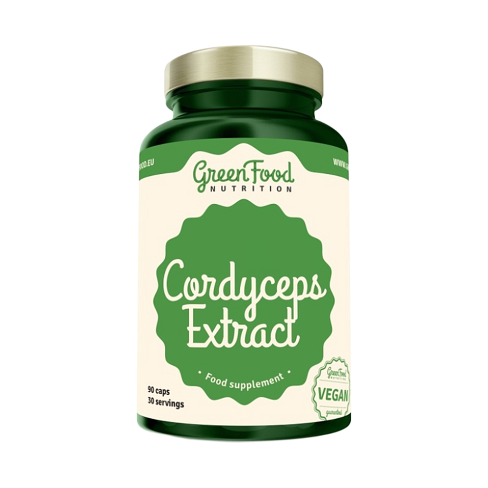 GREENFOOD NUTRITION Cordyceps Extract 90 kapslí