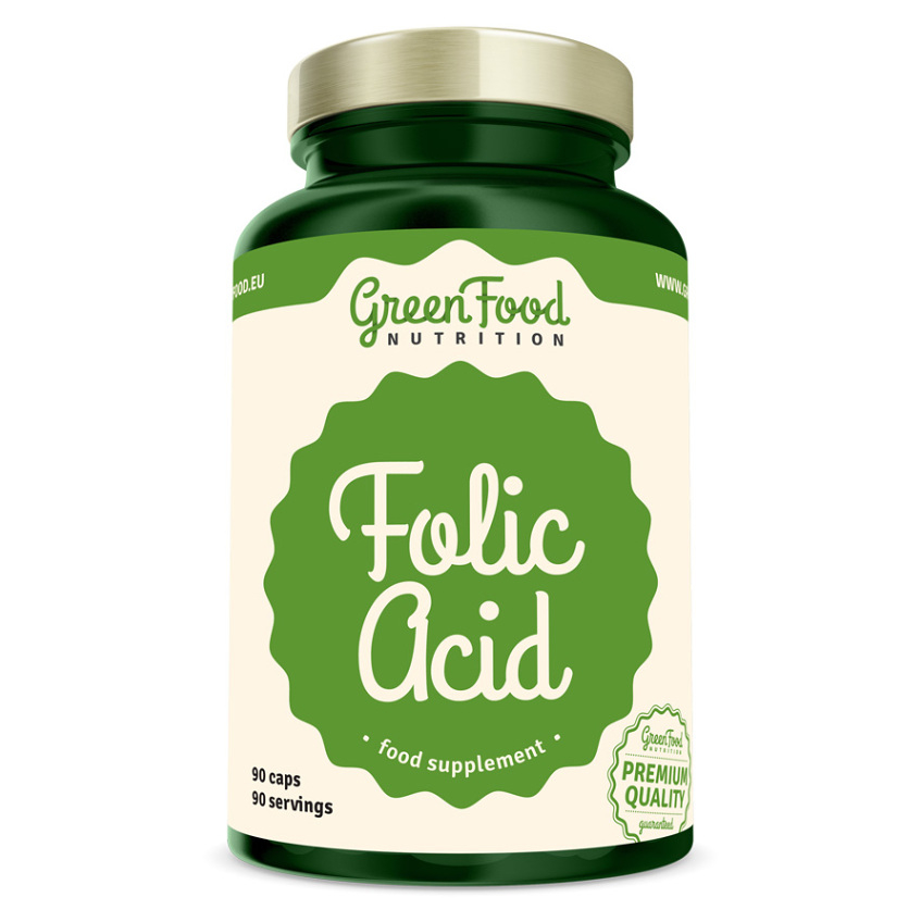 GREENFOOD NUTRITION Folic acid 90 kapslí