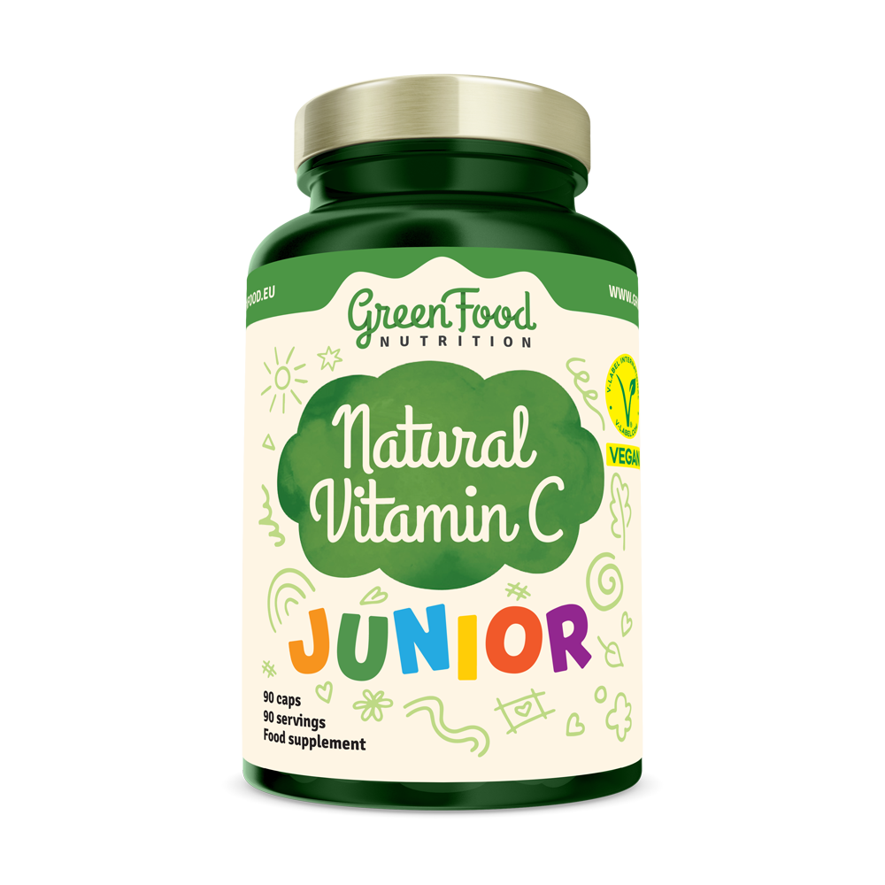 GreenFood Nutrition Junior Natural Vitamin C 90 kapslí