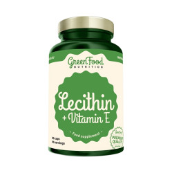 GREENFOOD NUTRITION Lecithin + vitamín E 90 kapslí