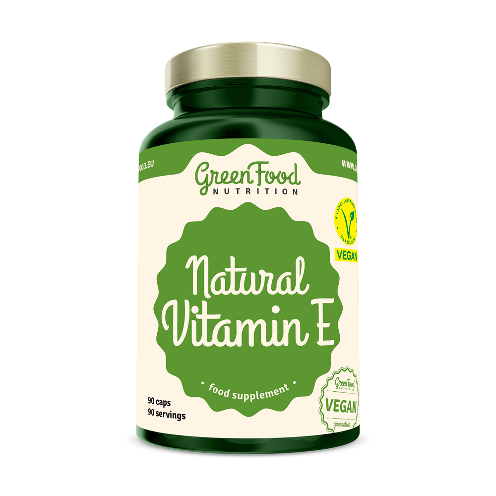GREENFOOD NUTRITION Natural Vitamin E 90 kapslí