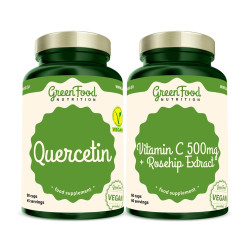 GreenFood Nutrition Quercetin + Vitamin C 500 mg dvojbalení 90+60 kapslí