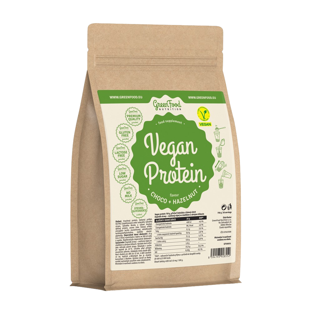 GREENFOOD NUTRITION Vegan protein Choco-Hazelnut 750 g