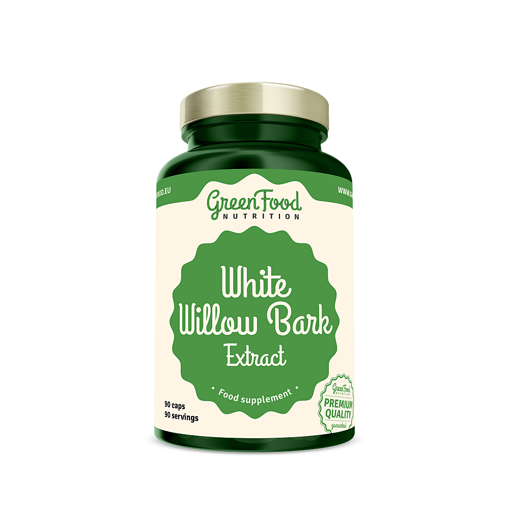 GREENFOOD NUTRITION Vrba bílá kůra 90 kapslí