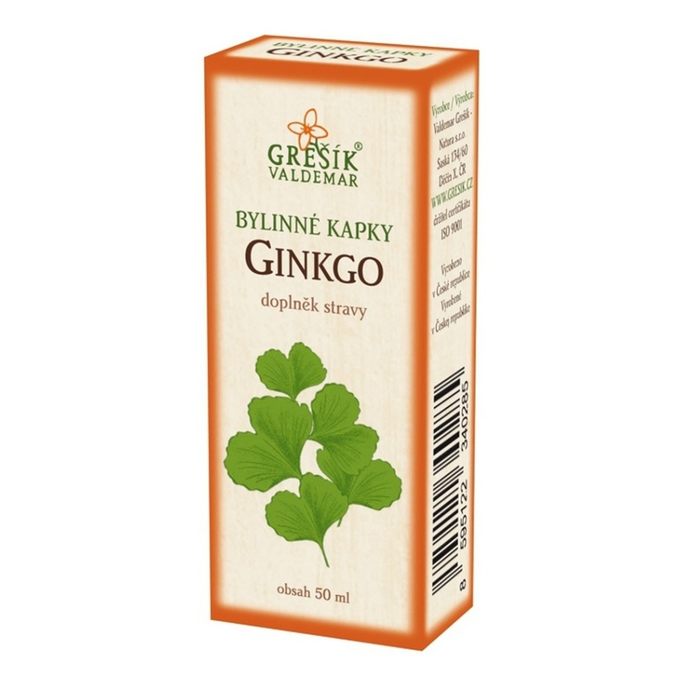 GREŠÍK Ginkgo bylinné kapky 50 ml