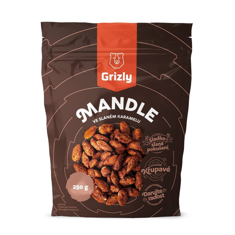 Grizly Mandle ve slaném karamelu 250 g