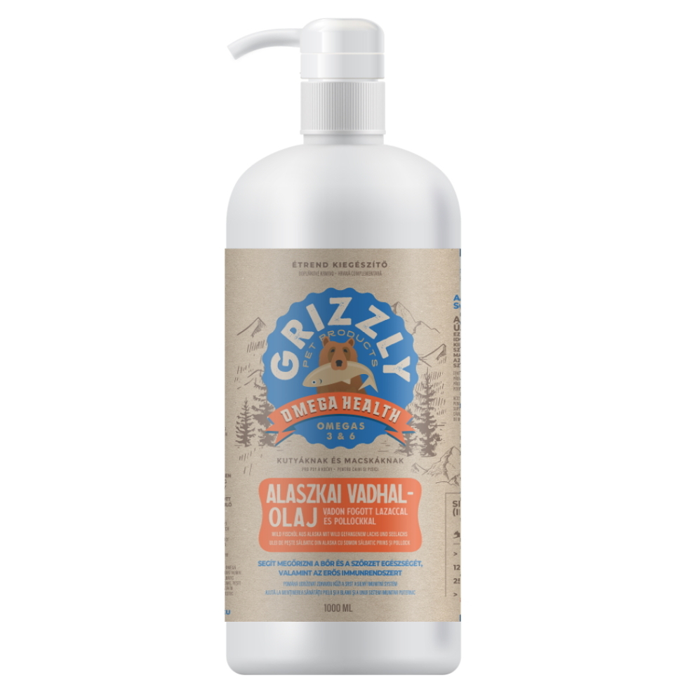 GRIZZLY Salmon oil plus Lososový olej pro psy a kočky 1000 ml