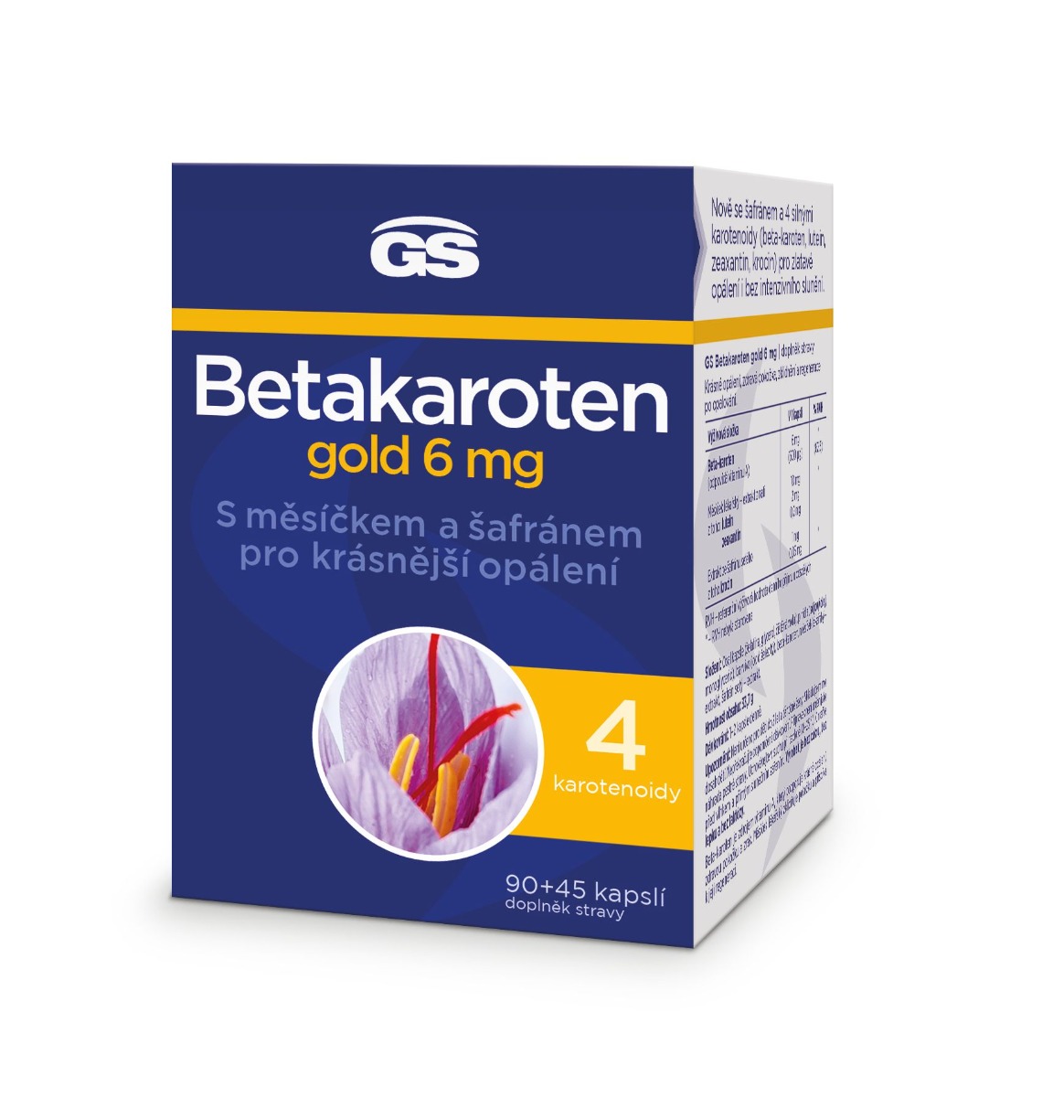 GS Betakaroten gold 6 mg 90+45 kapslí