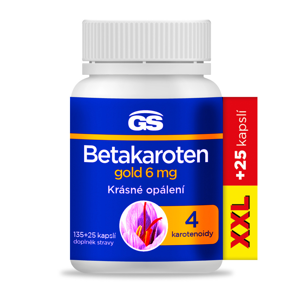 GS Betakaroten gold 6 mg XXL 135+25 kapslí