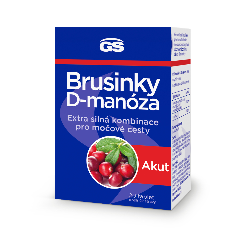 GS Brusinky & D-manóza Akut 20 tablet