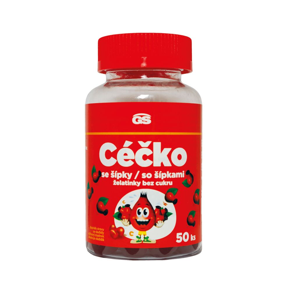 GS Céčko se šípky želatinky bez cukru 50 ks