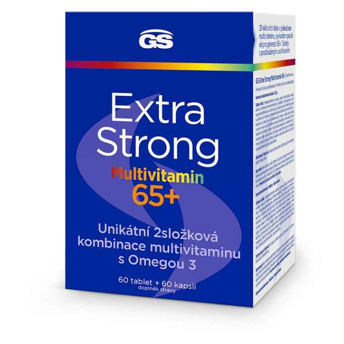 GS Extra Strong Multivitamin 65+ 60 tablet a 60 kapslí