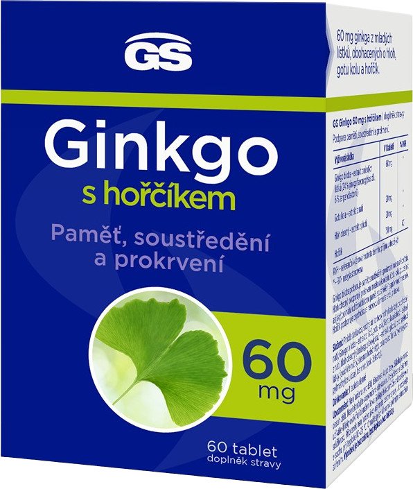 GS Ginkgo 60mg s hořčíkem 60 tablet