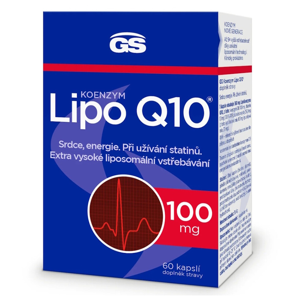 GS Koenzym Lipo Q10 100 mg 60 kapslí