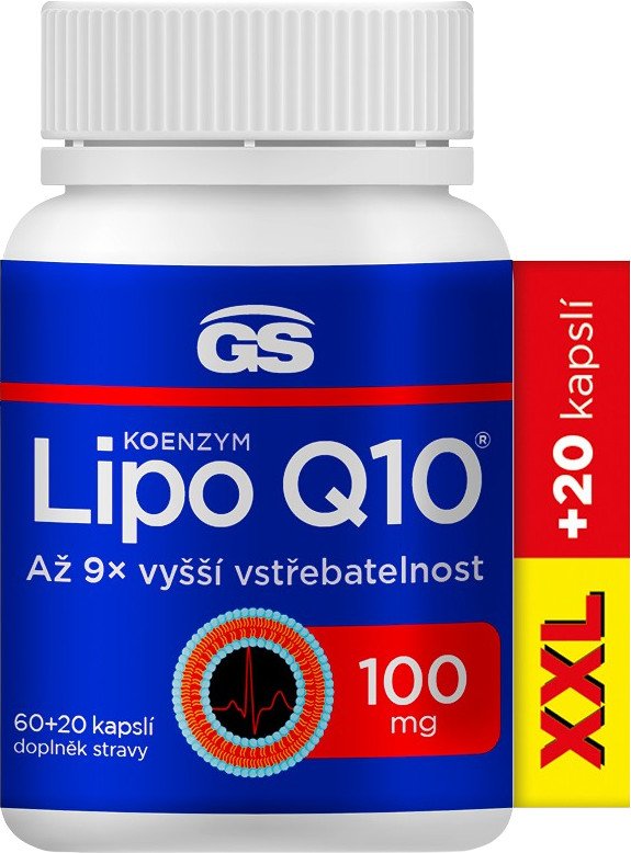 GS Koenzym Lipo Q10 100 mg 80 kapslí