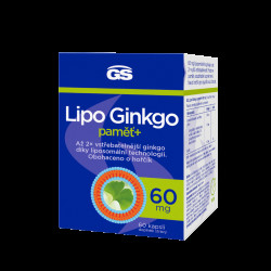 GS Lipo Ginkgo paměť+ 60 mg, 60 kapslí