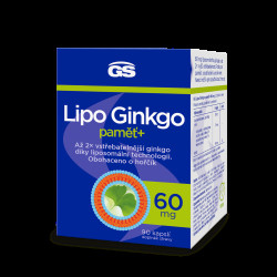 GS Lipo Ginkgo paměť+ 60 mg, 90 kapslí