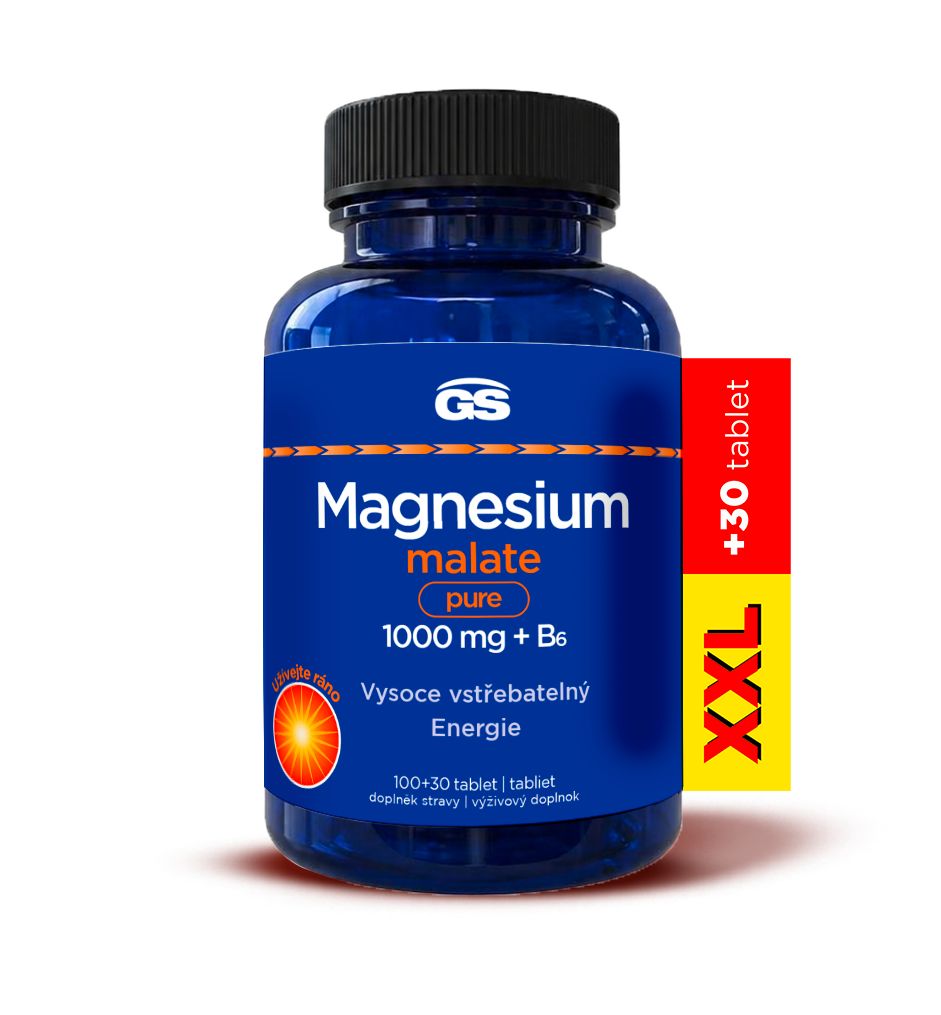 GS Magnesium malate pure 1000 mg + B6 XXL 100+30 tablet