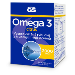 GS Omega 3 citrus 3000 mg 60 + 30 kapslí