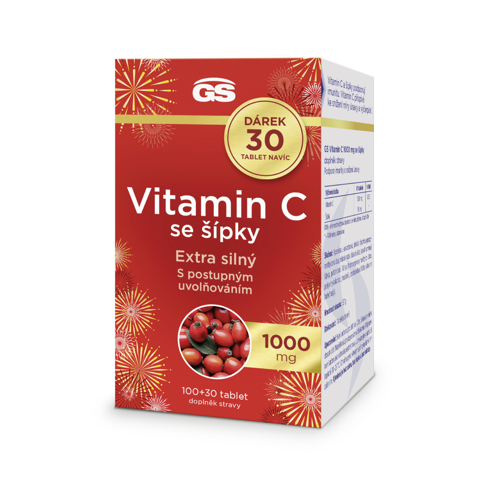GS Vitamin C 1000 se šípky 100+30 tablet NAVÍC