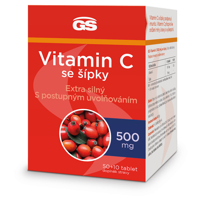GS Vitamin C 500 mg se šípky 50 + 10 tablet
