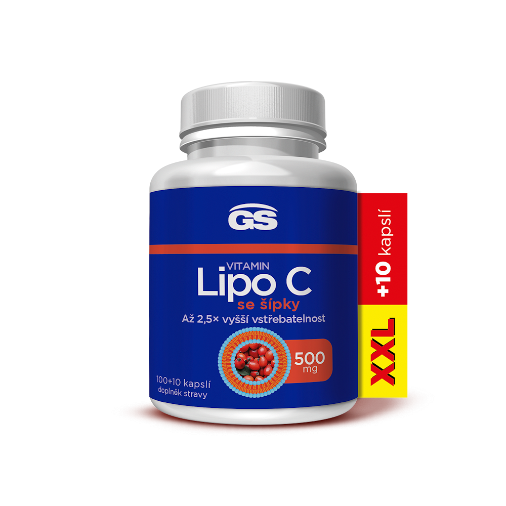 GS Vitamin Lipo C 500 mg se šípky XXL 100 + 10 kapslí
