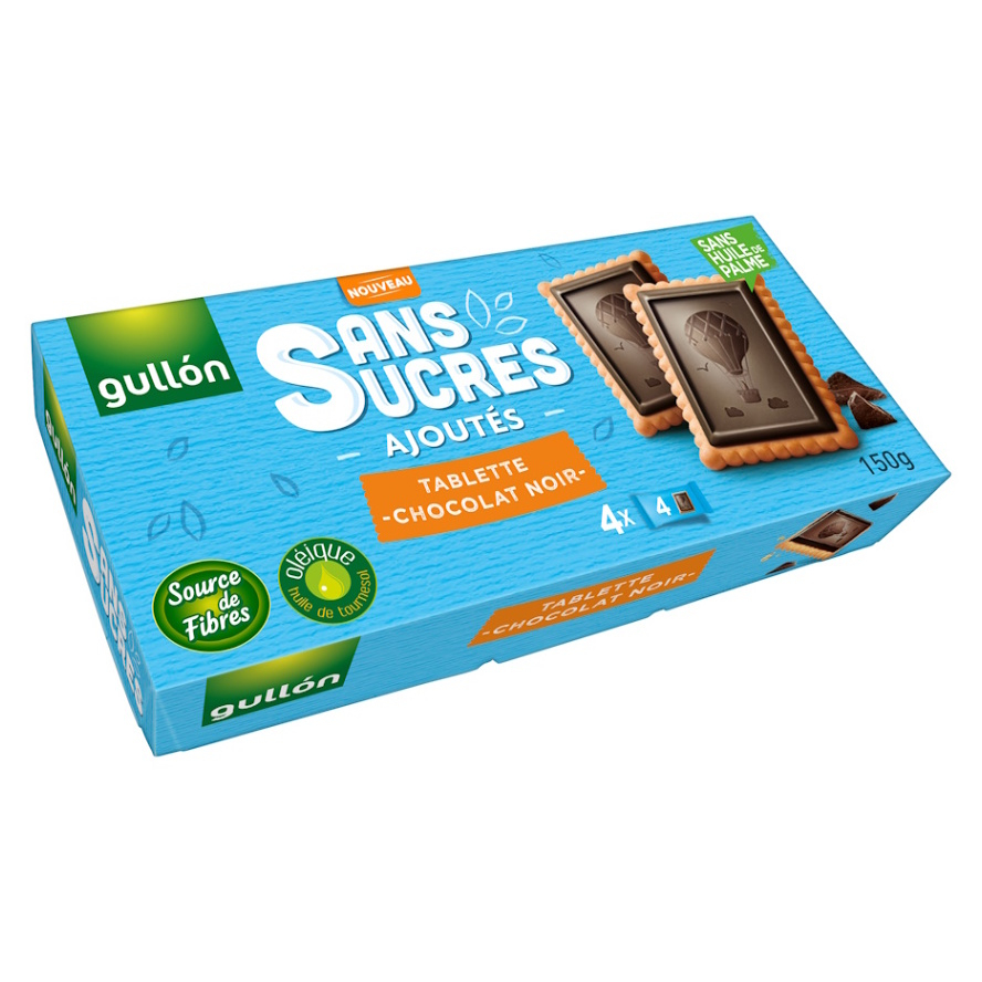 GULLÓN Sušenky s hořkou čokoládou a sladidlem 150 g