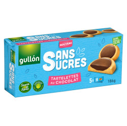 GULLÓN Sušenky s hořkou čokoládou a sladidlem 186 g