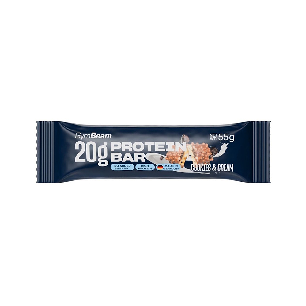 GYMBEAM 20 g protein bar proteinová tyčinka cookies a krém 55 g