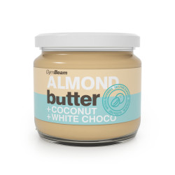 GYMBEAM Mandlové máslo s kokosem a bílou čokoládou 340 g