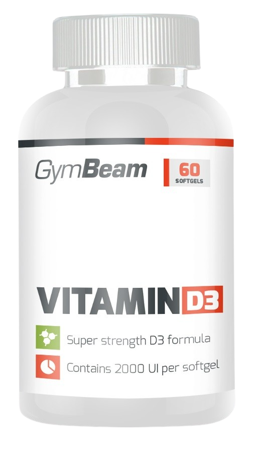 GYMBEAM Vitamin D3 2000 IU, bez příchuti 240 měkkých tobolek