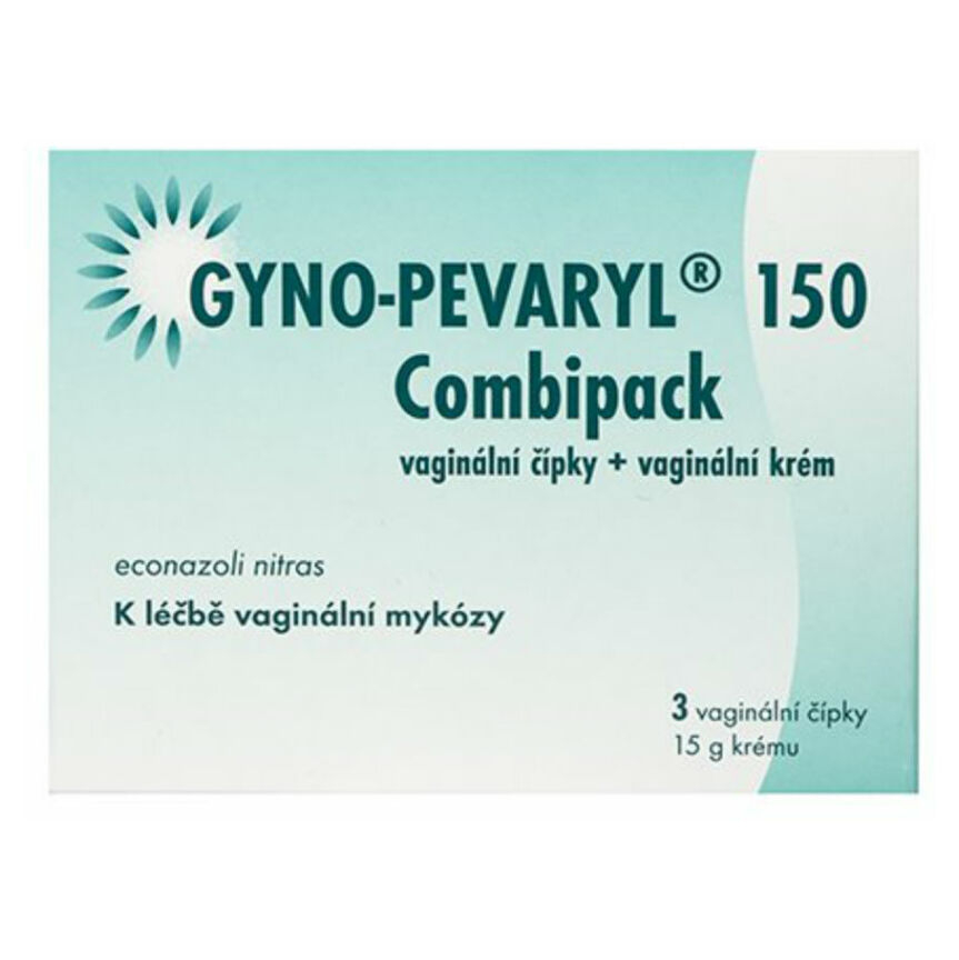 GYNO-PEVARYL 150 Combipack čípky 3 kusy + krém 15 g