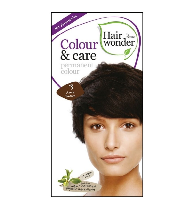 Hairwonder Colour&Care 3 Tmavá hnědá barva na vlasy 100 ml