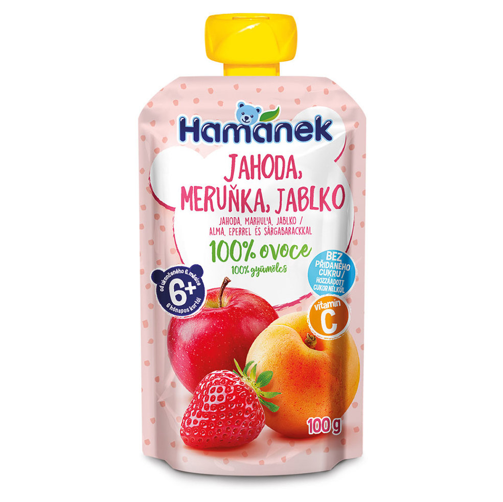 HAMÁNEK Jahoda s meruňkou  6m+ 100 g