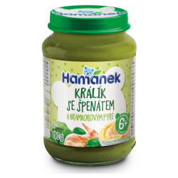 HAMÁNEK Králík se špenátem a bramborovým pyré 6m+ 190 g