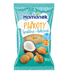 HAMÁNEK Špaldové piškoty s kokosem 120 g