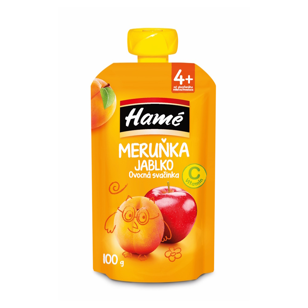 HAMÉ ovocná svačinka meruňka a jablko 100 g
