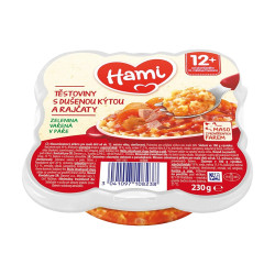 HAMI Malý Gurmán těstoviny s dušenou kýtou a rajčaty 230 g