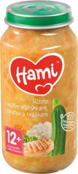 HAMI masozeleninový příkrm Rizoto s krůtím stehýnkem, cuketou a hráškem, 12+ 250 g