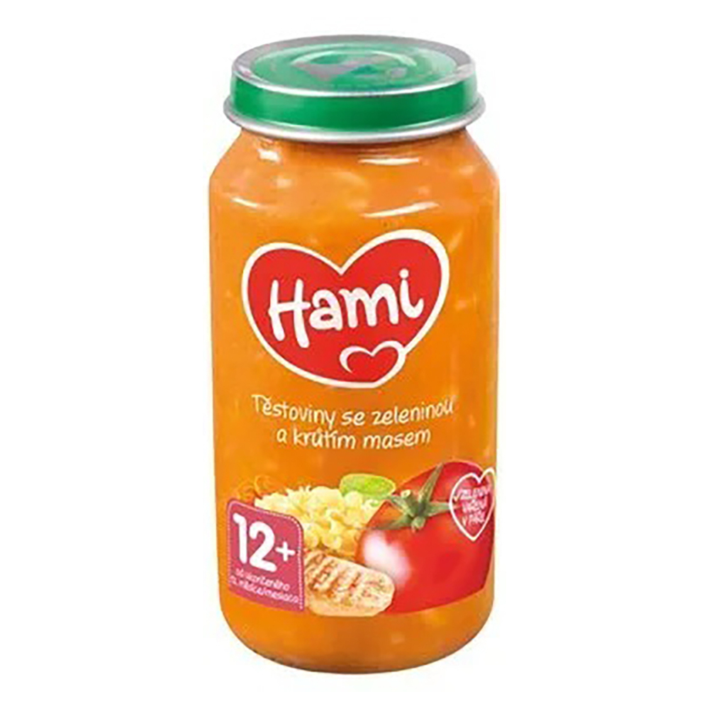 HAMI Masozeleninový příkrm těstoviny s krůtou 250 g