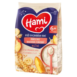 HAMI Mléčná kaše krupicová banánová s broskví na Dobrou noc 210 g