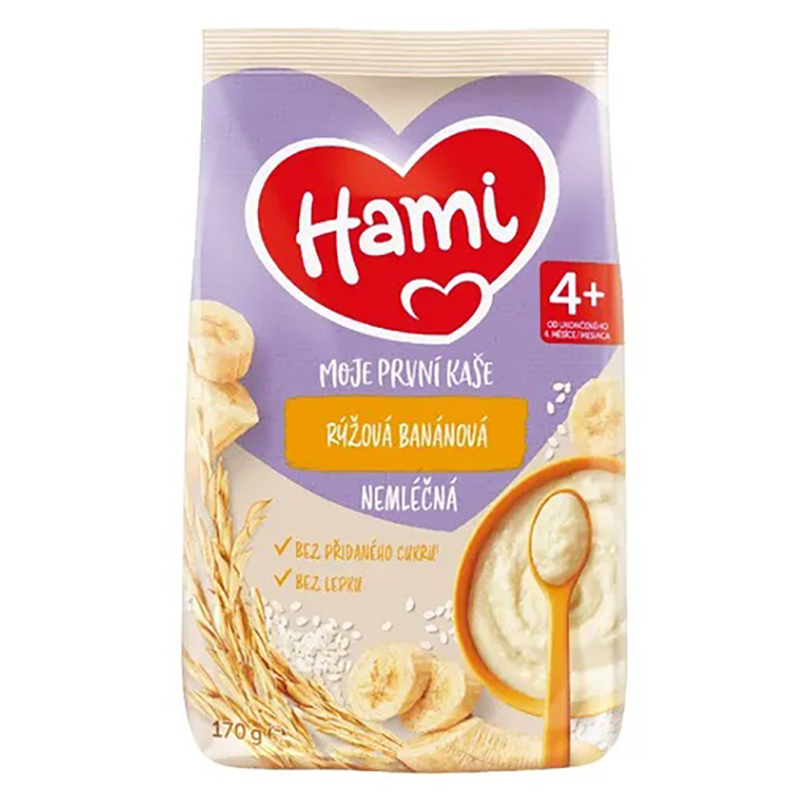 HAMI Nemléčná kaše rýžová banánová 4m+ 170 g