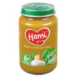 HAMI Špenát s mořskou treskou od 6. měsíce 200 g
