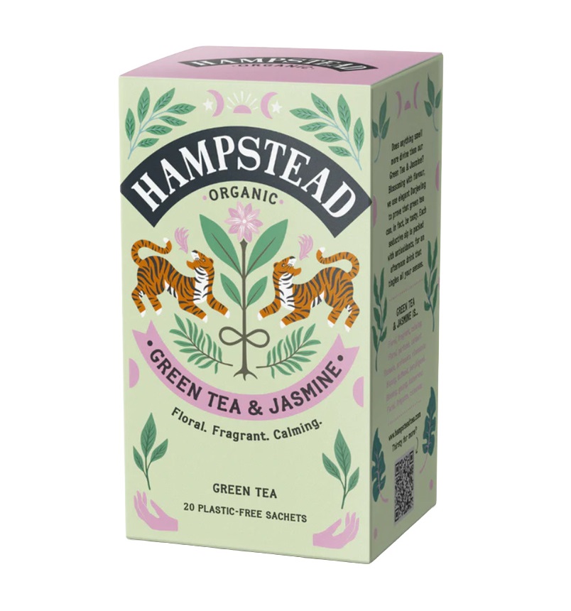 Hampstead Tea BIO Zelený čaj s jasmínem a bergamotem 20x2 g